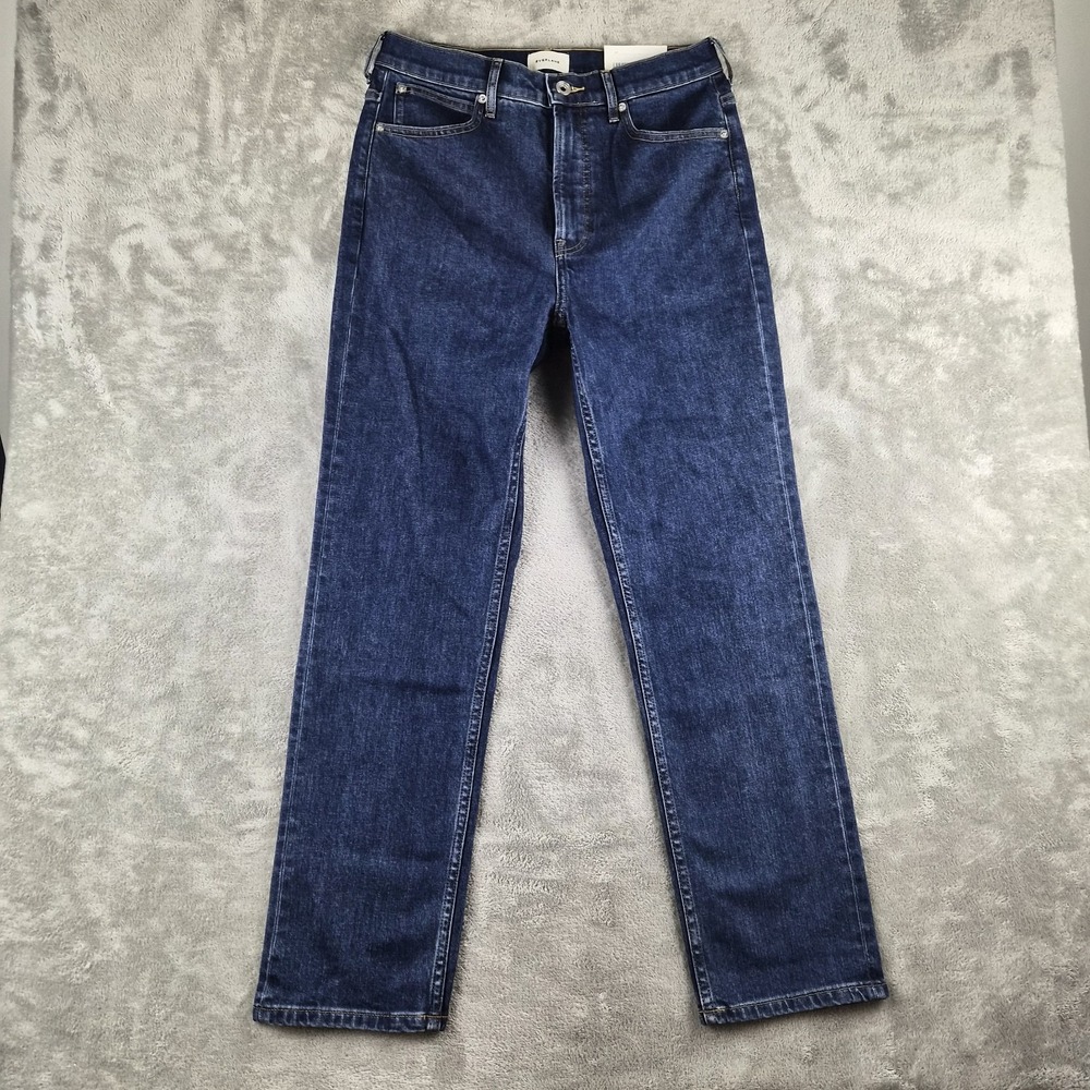 Everlane The Way High Slim Jeans 29S Blue Denim Organic Cotton Stretch Dark NWT